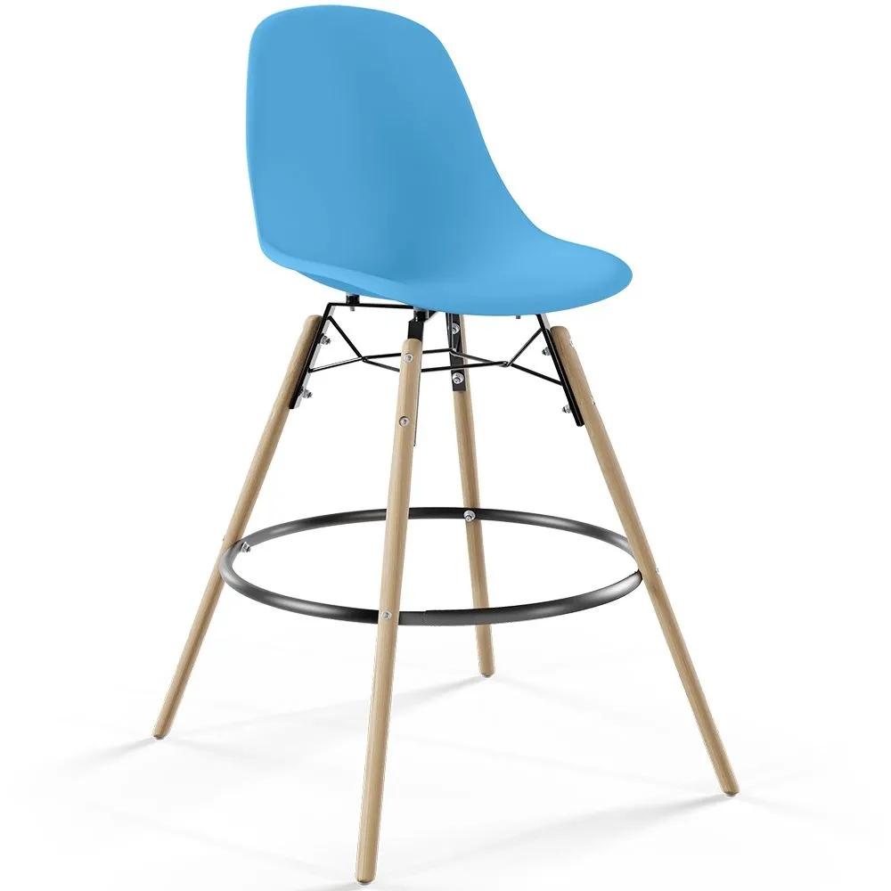 Bar Stool - Scandinavian Design - Wooden Legs - Skögur image 8