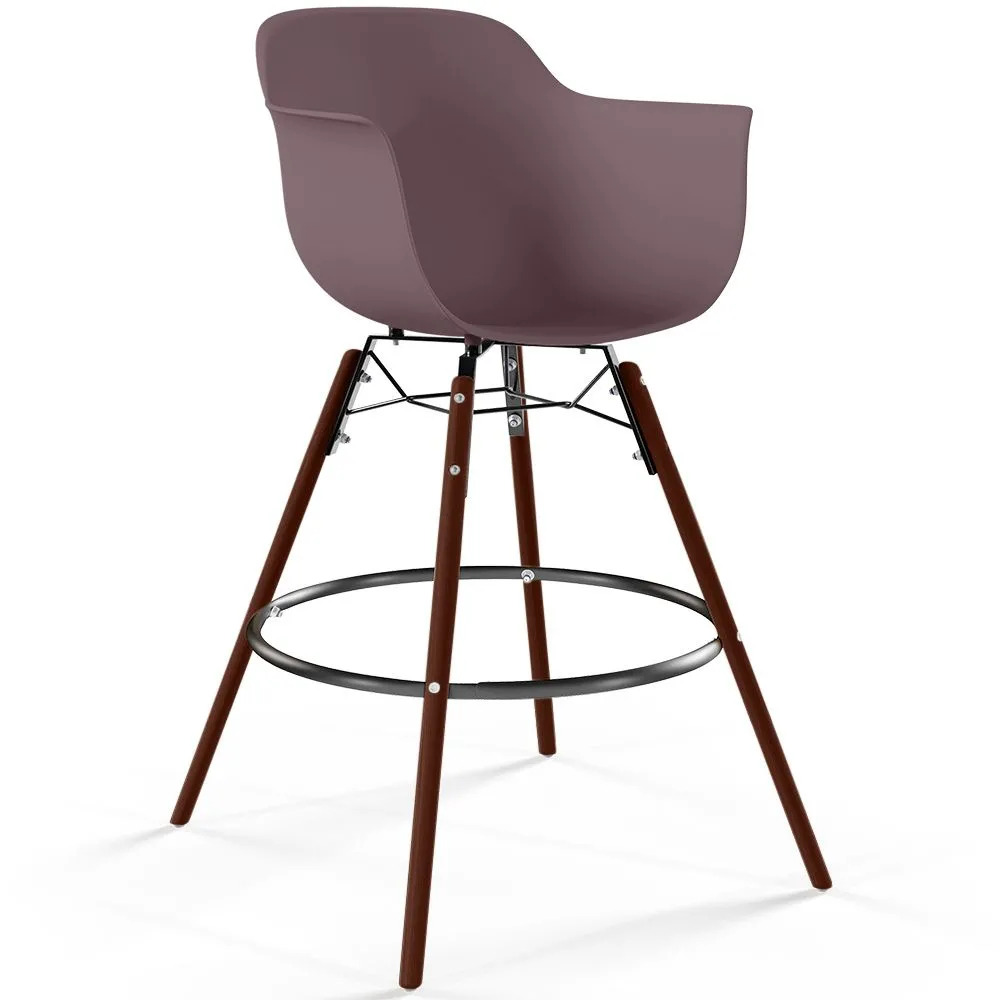 Bar Stool - Scandinavian Design - Dark Wood Legs - Nordika image 8