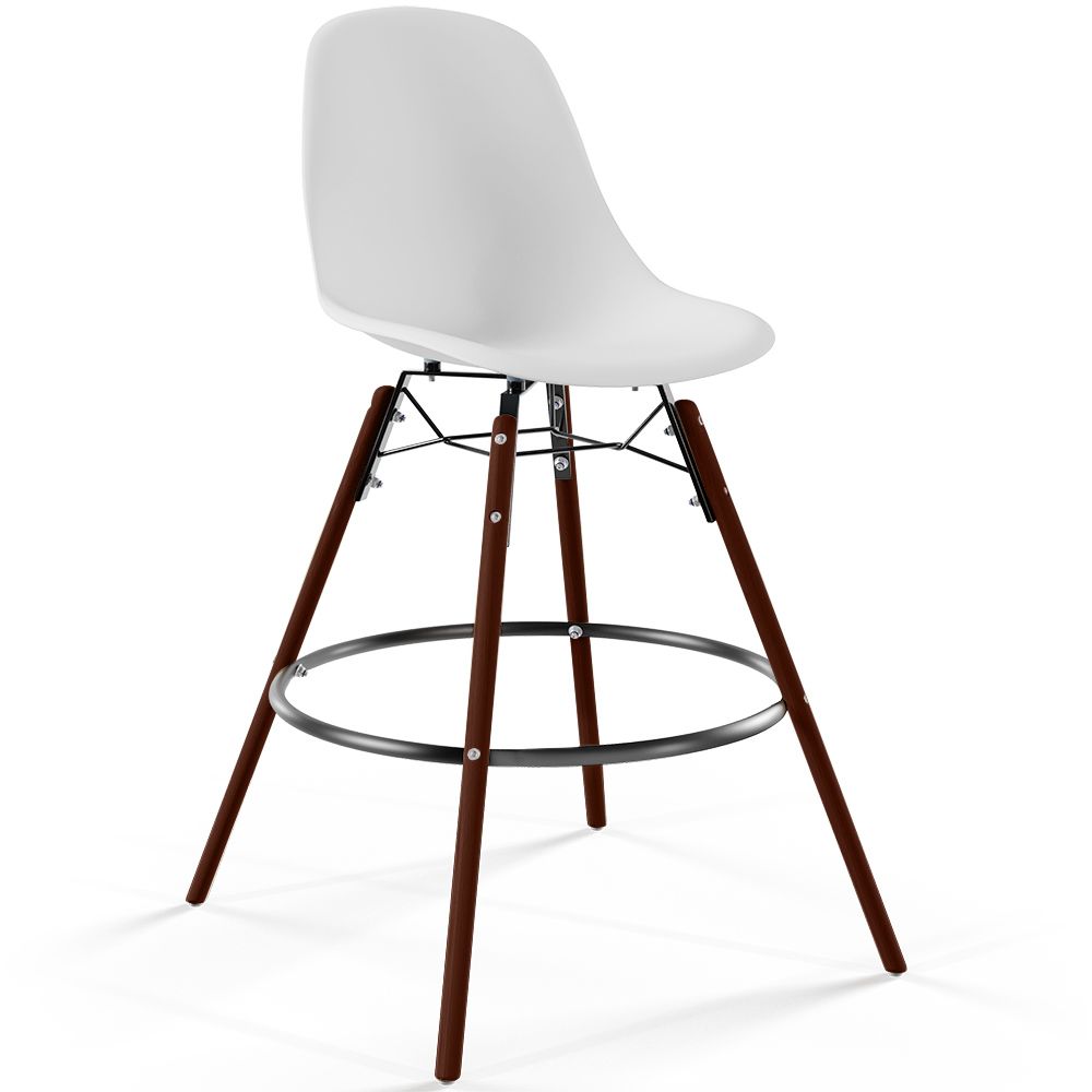 Bar Stool - Scandinavian Design - Dark Wood Legs - Skögur image 8
