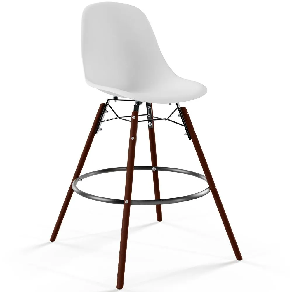 Bar Stool - Scandinavian Design - Dark Wood Legs - Skögur image 8