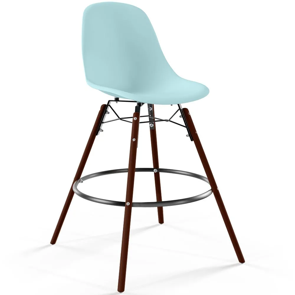 Bar Stool - Scandinavian Design - Dark Wood Legs - Skögur image 8
