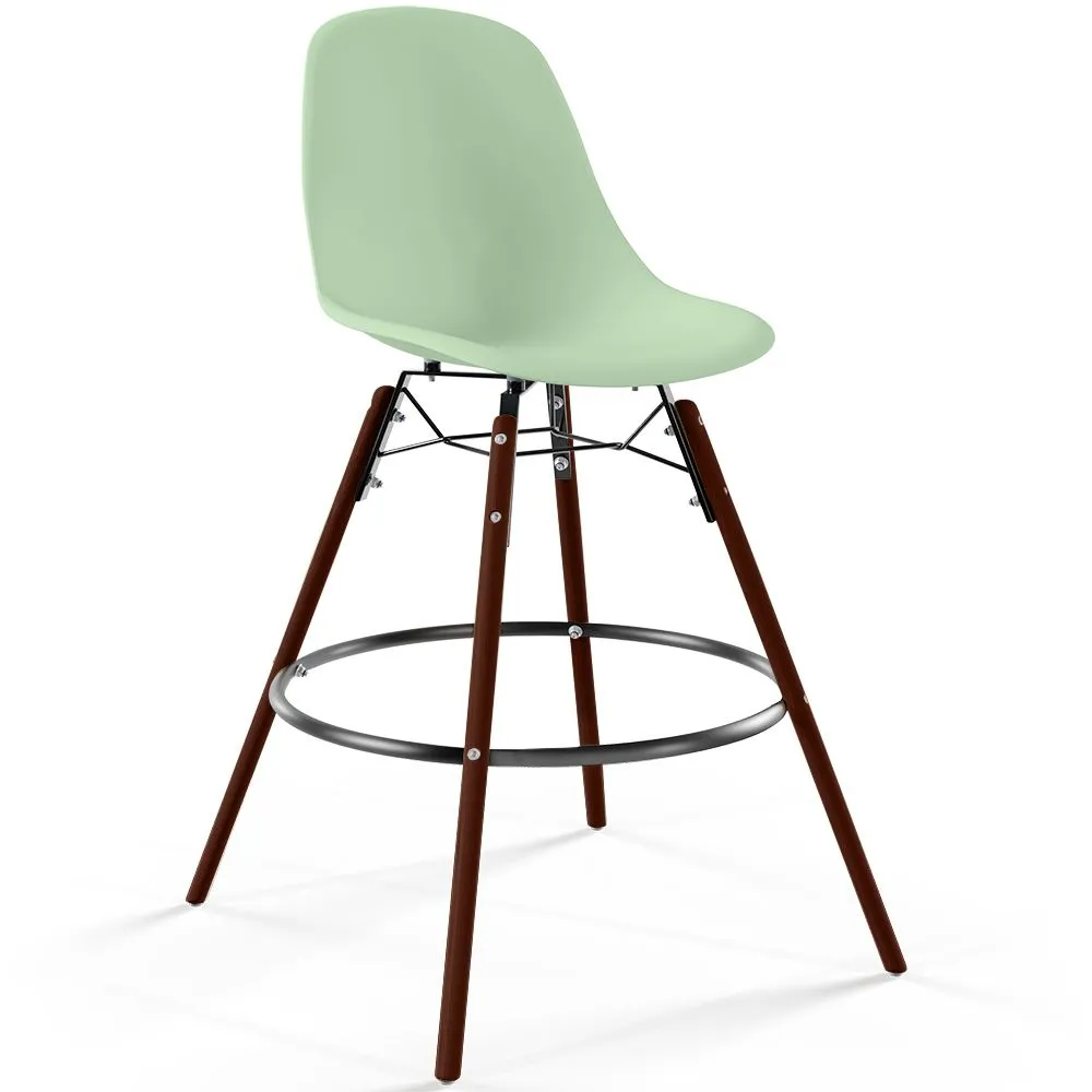 Bar Stool - Scandinavian Design - Dark Wood Legs - Skögur image 8
