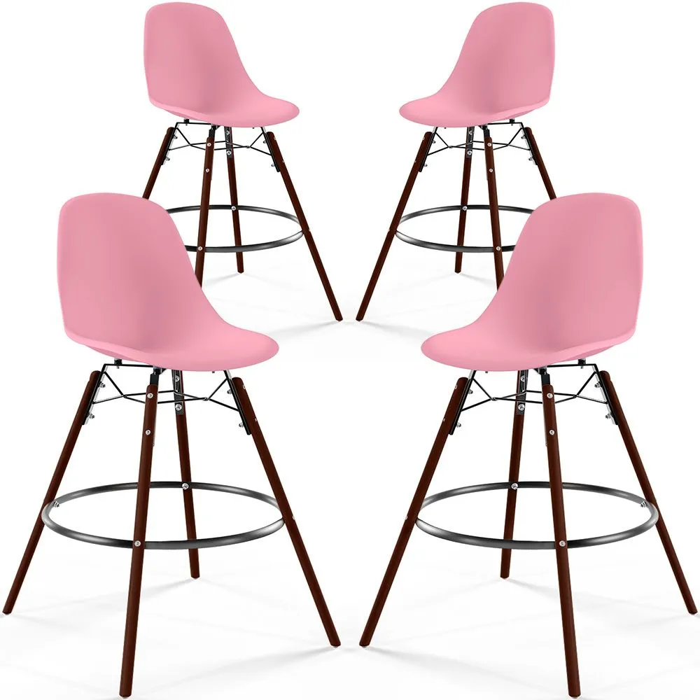 Dining Stools - Scandinavian Design - Dark Wood Legs - Pack of 4 - Skögur image 8