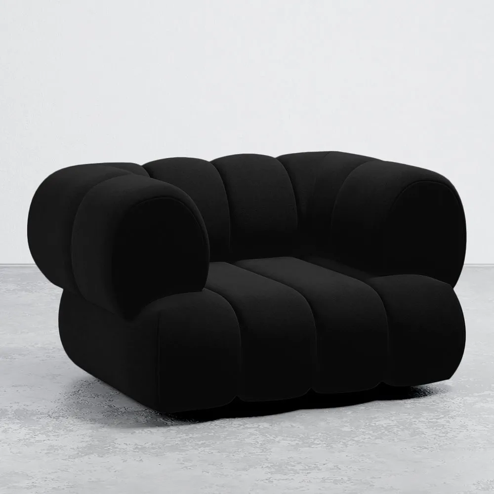 Velvet Upholstered Armchair - Modern Style - Curved Velvet image 8