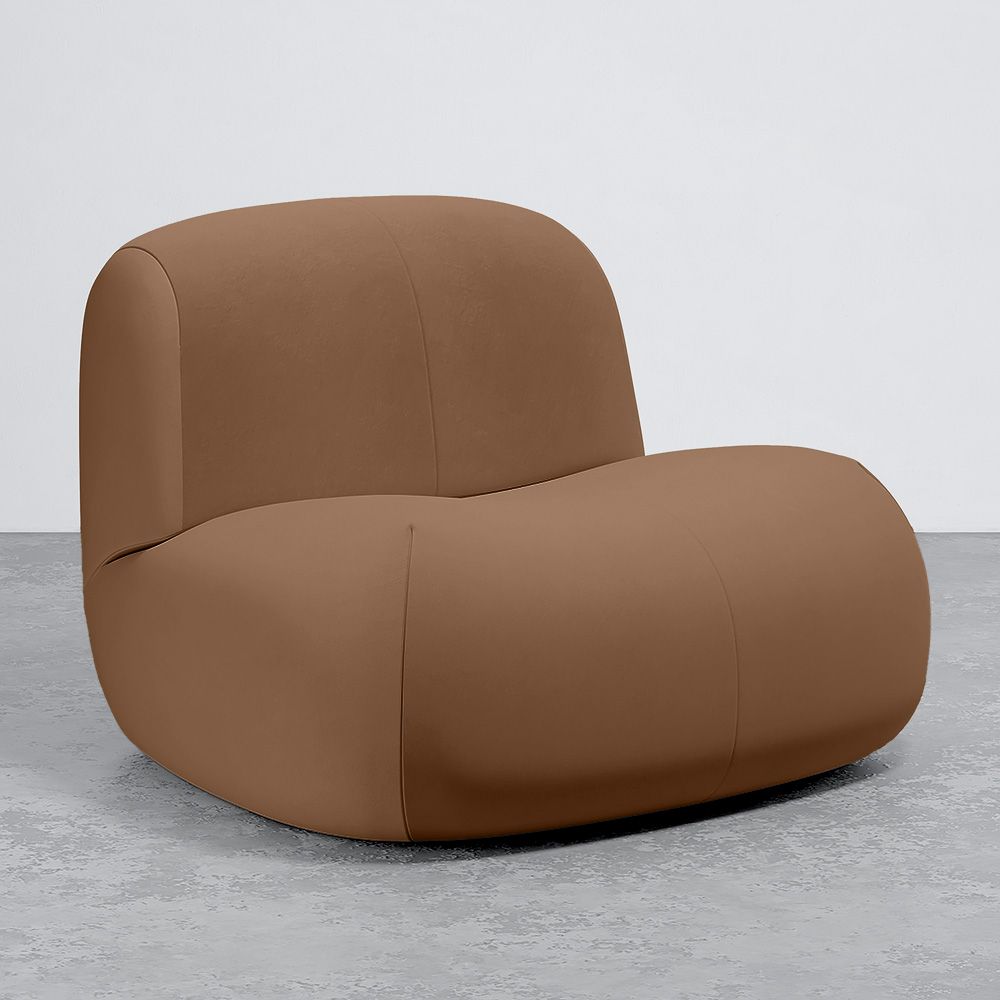 Modern Minimalist Curved Design Velvet Upholstered Armchair - Comfort and Contemporary Style - Büba image 8