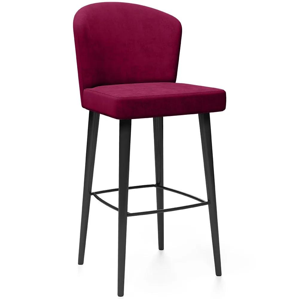 Velvet Upholstered Bar Stool - Modern and Premium Design for Restaurants, Hotels, and Homes - Velvet Icon image 8