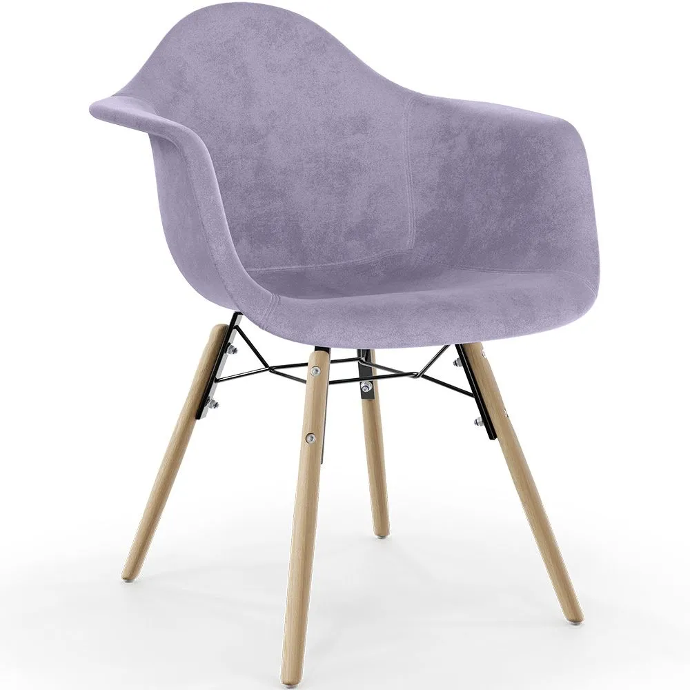 Velvet Dining Chair - Scandinavian Design and Wooden Legs - Nordika image 8