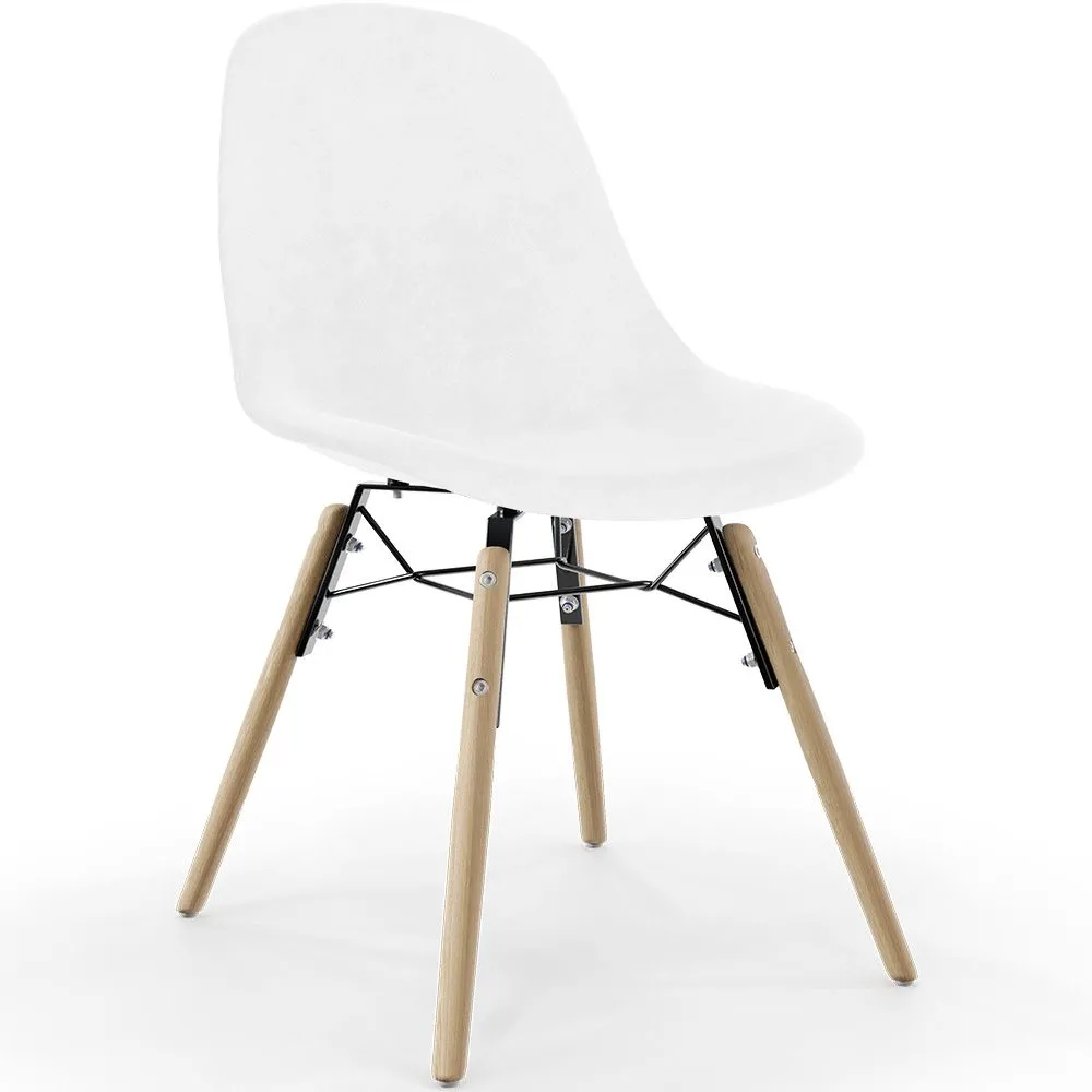 Velvet Dining Chair - Scandinavian Design and Wooden Legs - Skögur image 8