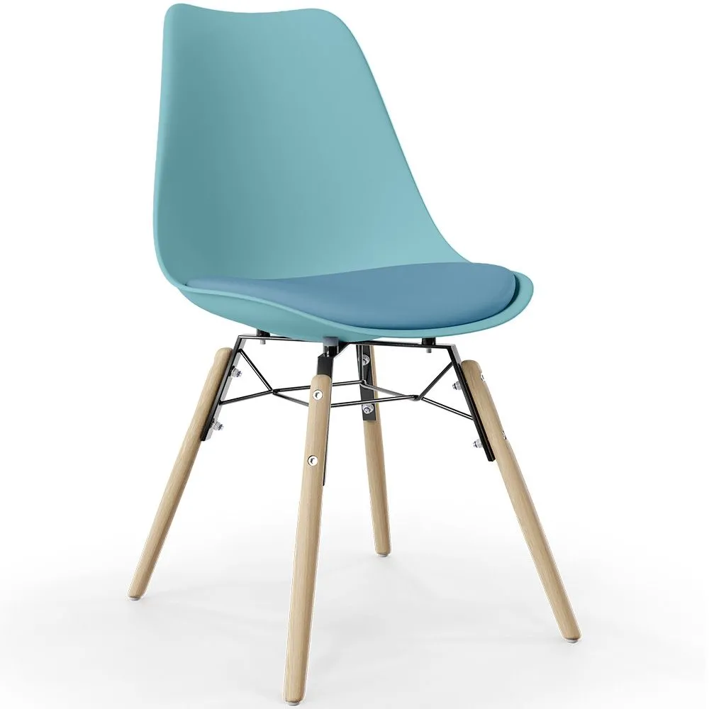 Dining Chair with Cushion - Scandinavian Design and Wooden Legs - Skögur image 8