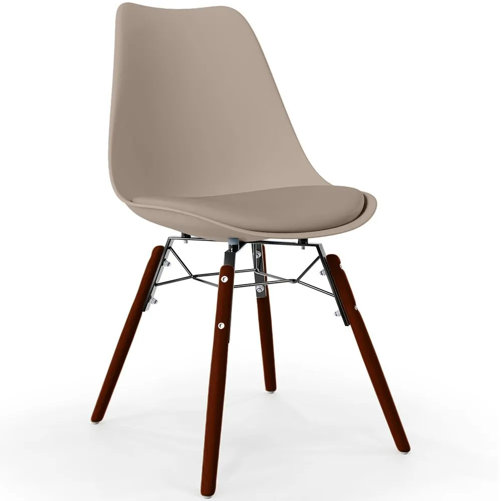 Dining Chair with Cushion - Scandinavian Design and Wooden Dark Legs - Skögur image 8