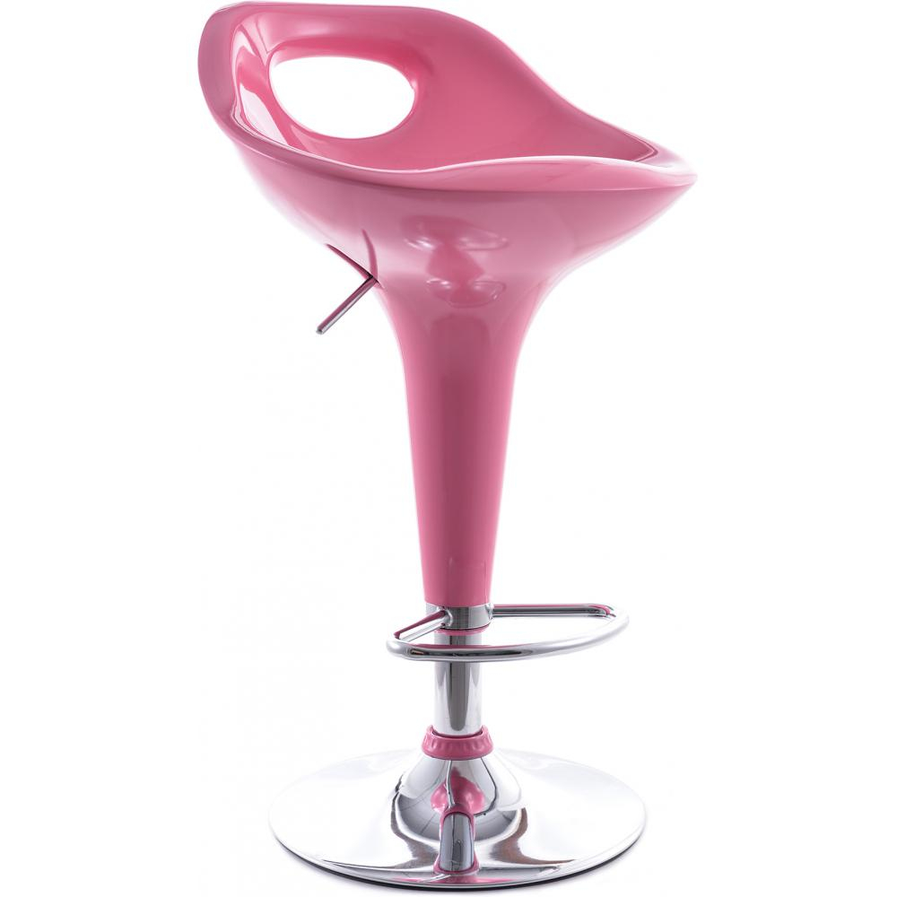  Buy Swivel Bar Stool with Backrest - Modern Pink 49736 - in the UK