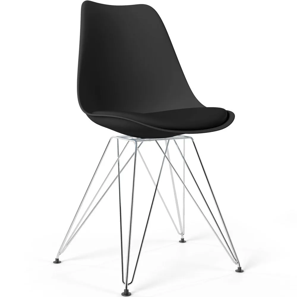 Dining Chair with Cushion - Scandinavian Design and Metal Legs - Skögur image 8