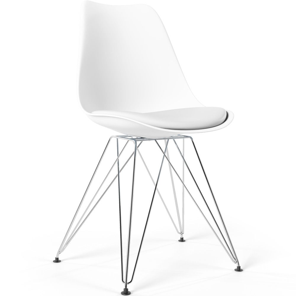 Dining Chair with Cushion - Scandinavian Design and Black Metal Legs - Skögur image 8