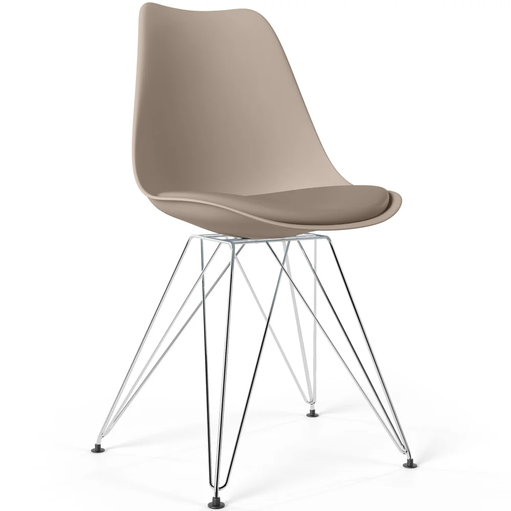 Dining Chair with Cushion - Scandinavian Design and Metal Legs - Skögur image 8