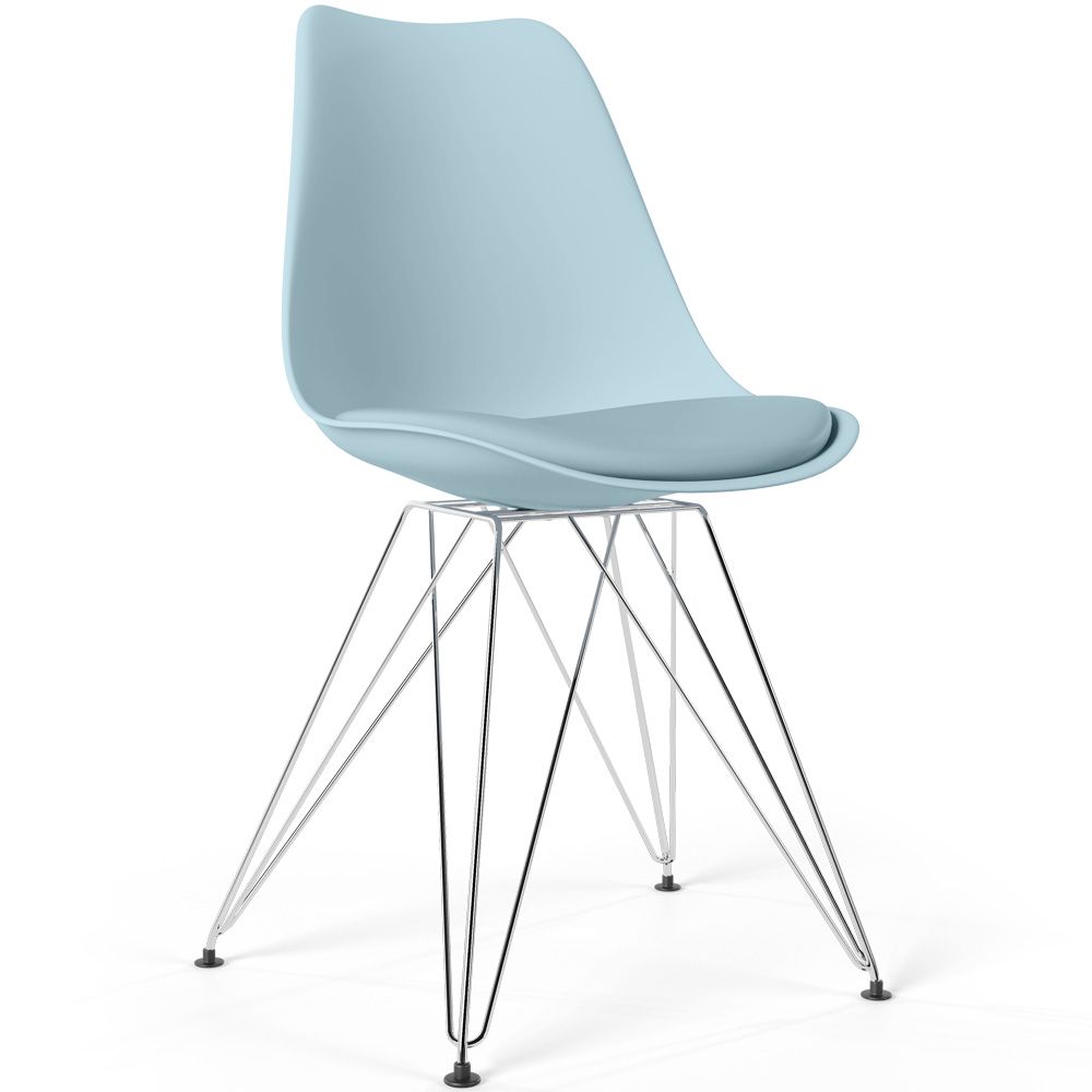 Dining Chair with Cushion - Scandinavian Design and Black Metal Legs - Skögur image 8