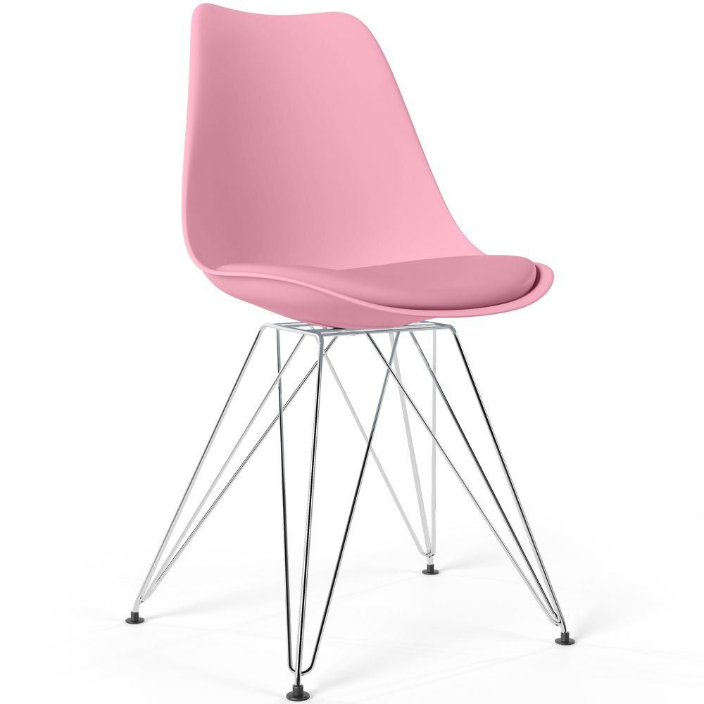 Dining Chair with Cushion - Scandinavian Design and Black Metal Legs - Skögur image 8