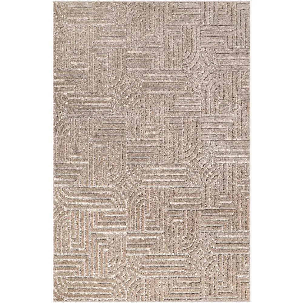 Rug Large Contemporary Modern Design - Beige (160x230 cm) - Rococo image 8