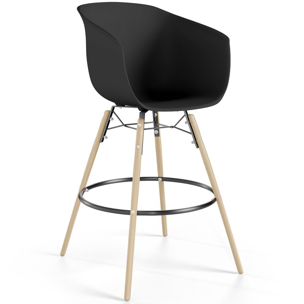 Bar Stool - Scandinavian Design - Natural Wood Legs - Melania image 8