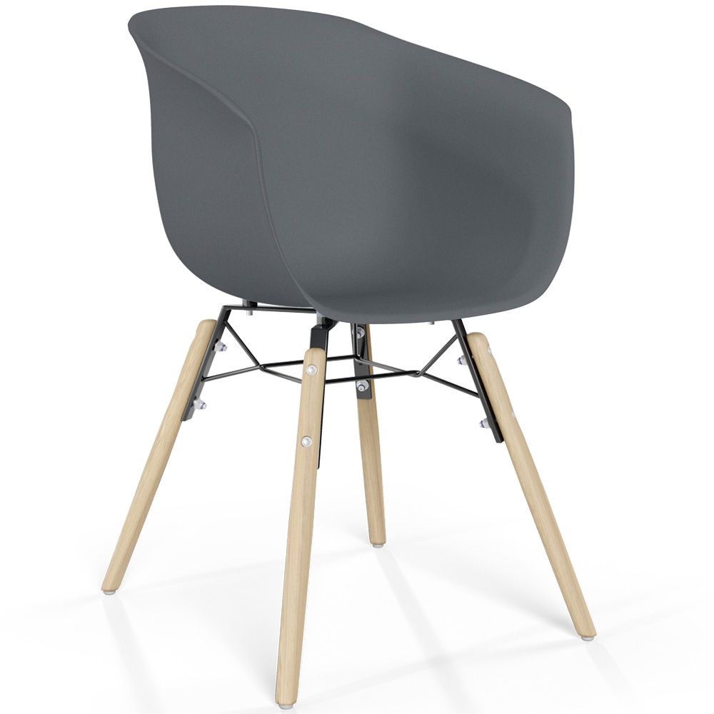 Dining Chair - Scandinavian Design - Natural Wood Legs - Polin image 8