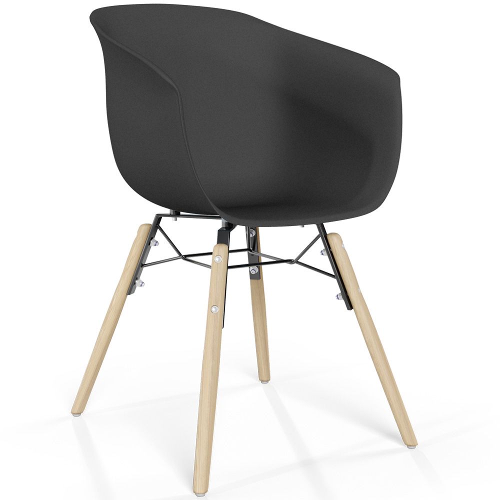 Dining Chair - Scandinavian Design - Natural Wood Legs - Polin image 8