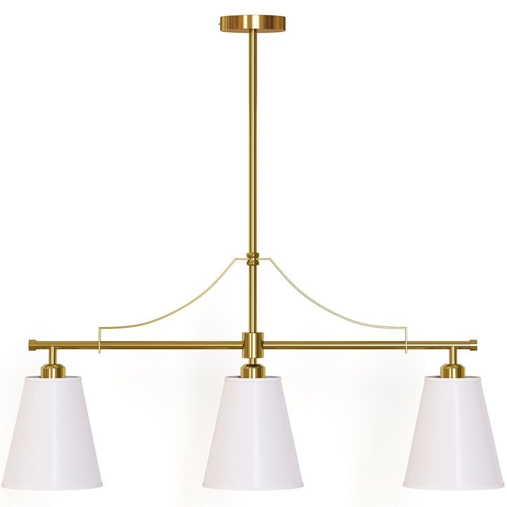 Aged Gold Metal Ceiling Pendant Lamp with 3 Shades - Bubles image 8