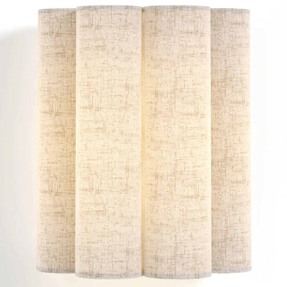 Wall Lamp with Fabric Shade and Aged Gold Structure - Treya image 8