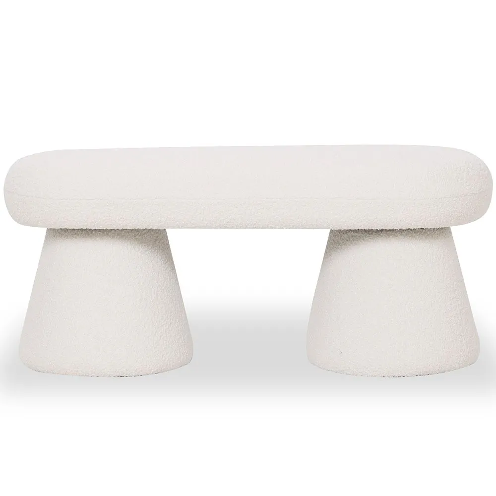 Modern Style Bench Upholstered In Bouclé Fabric - Kurt image 8