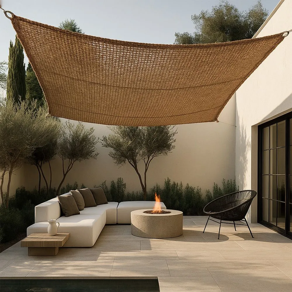 Coconut fiber awning 2x4M - 100 % Natural shade sail image 8