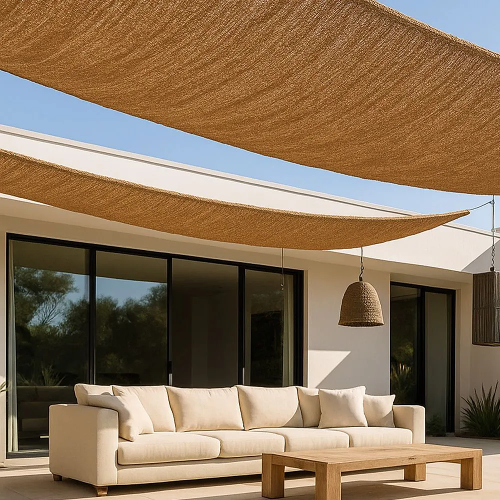 Coconut fiber awning 10x2M - 100 % Natural shade sail image 8