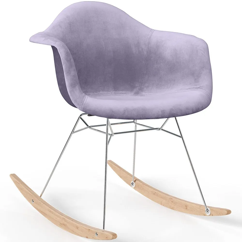 Rocking Chair Modern Fabric Upholstered – Nordic Style - Nordika image 8