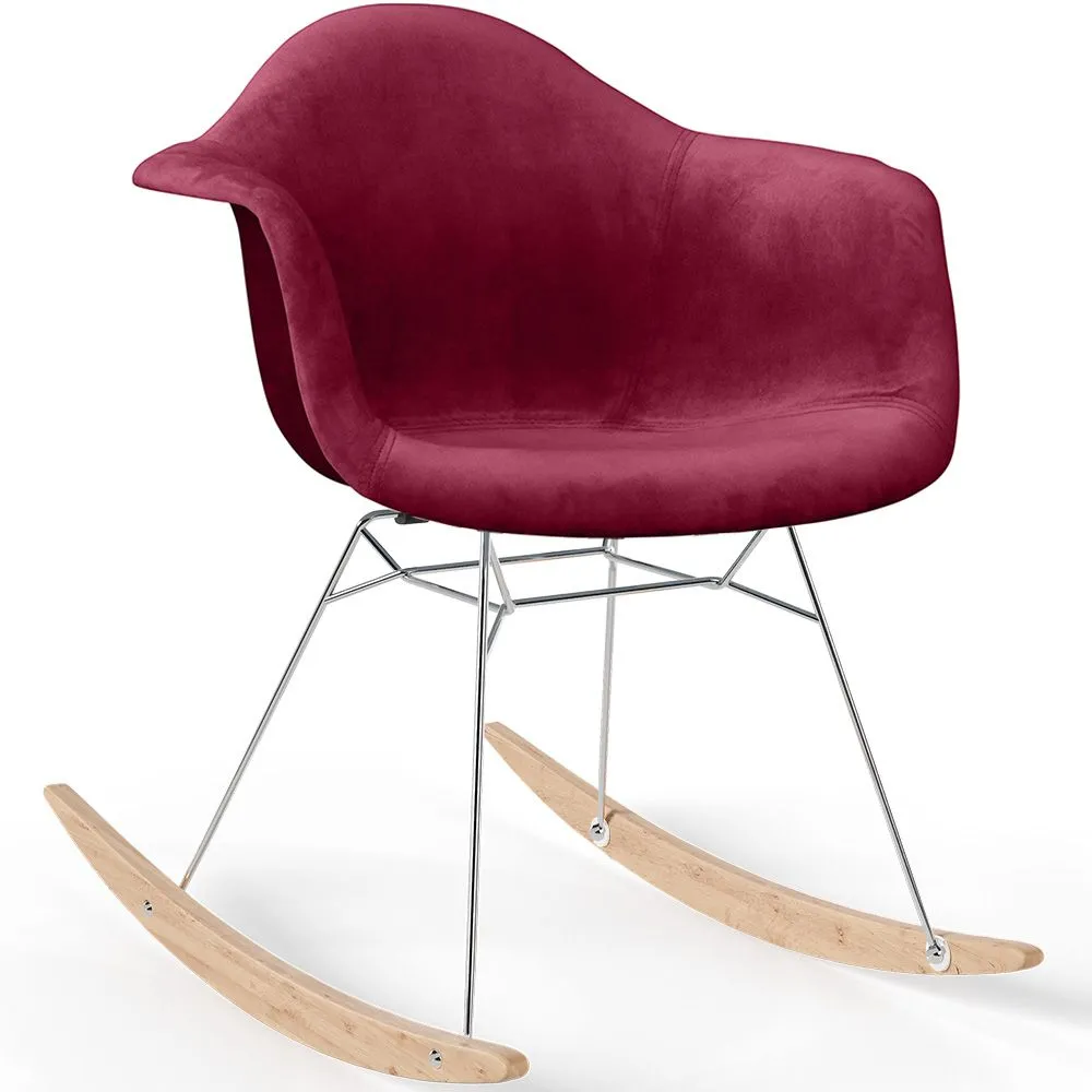 Rocking Chair Modern Fabric Upholstered – Nordic Style - Nordika image 8