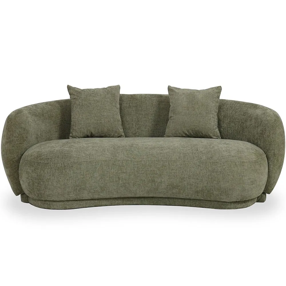Curved Contemporary Style Design Sofa Upholstered in Chenille - Curvy image 8