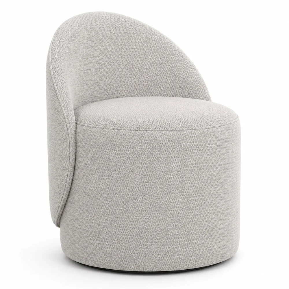Stool Low Round – Upholstered Seat with Backrest – Yaby image 8