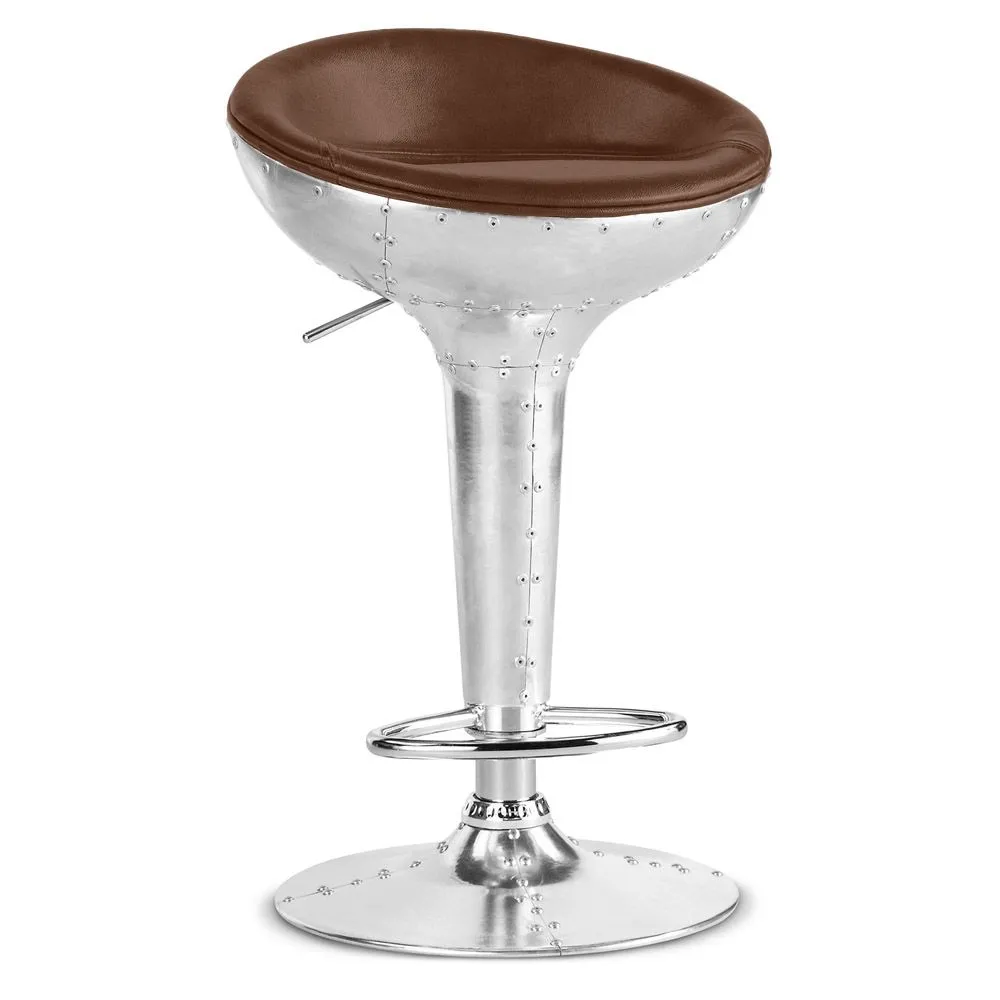 Round Metal Stool - Aviator Style - 70cm - Aviator image 8