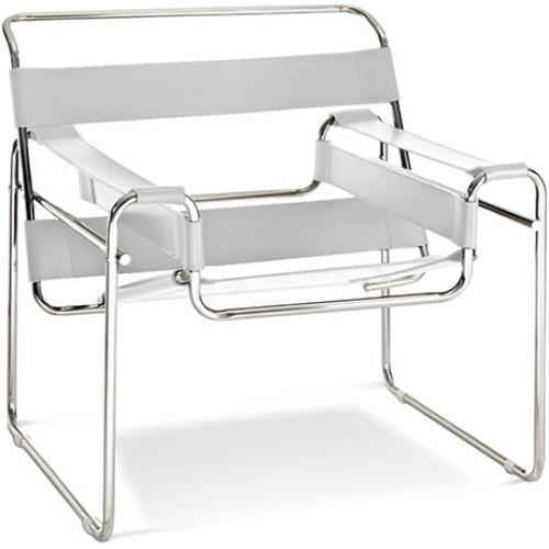  Buy Lounge Chair - Leatherette & Metal - Ivan White 16815 - in the UK