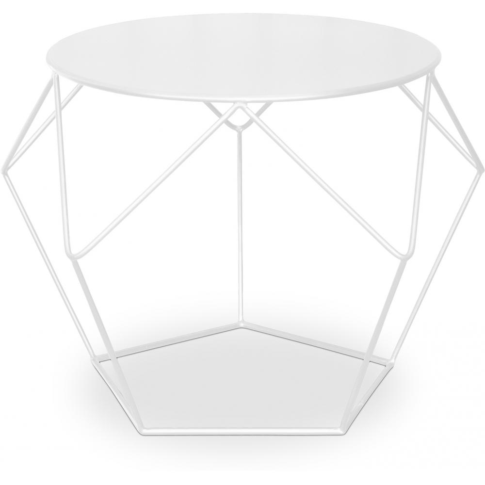 Diamond Side Table - White