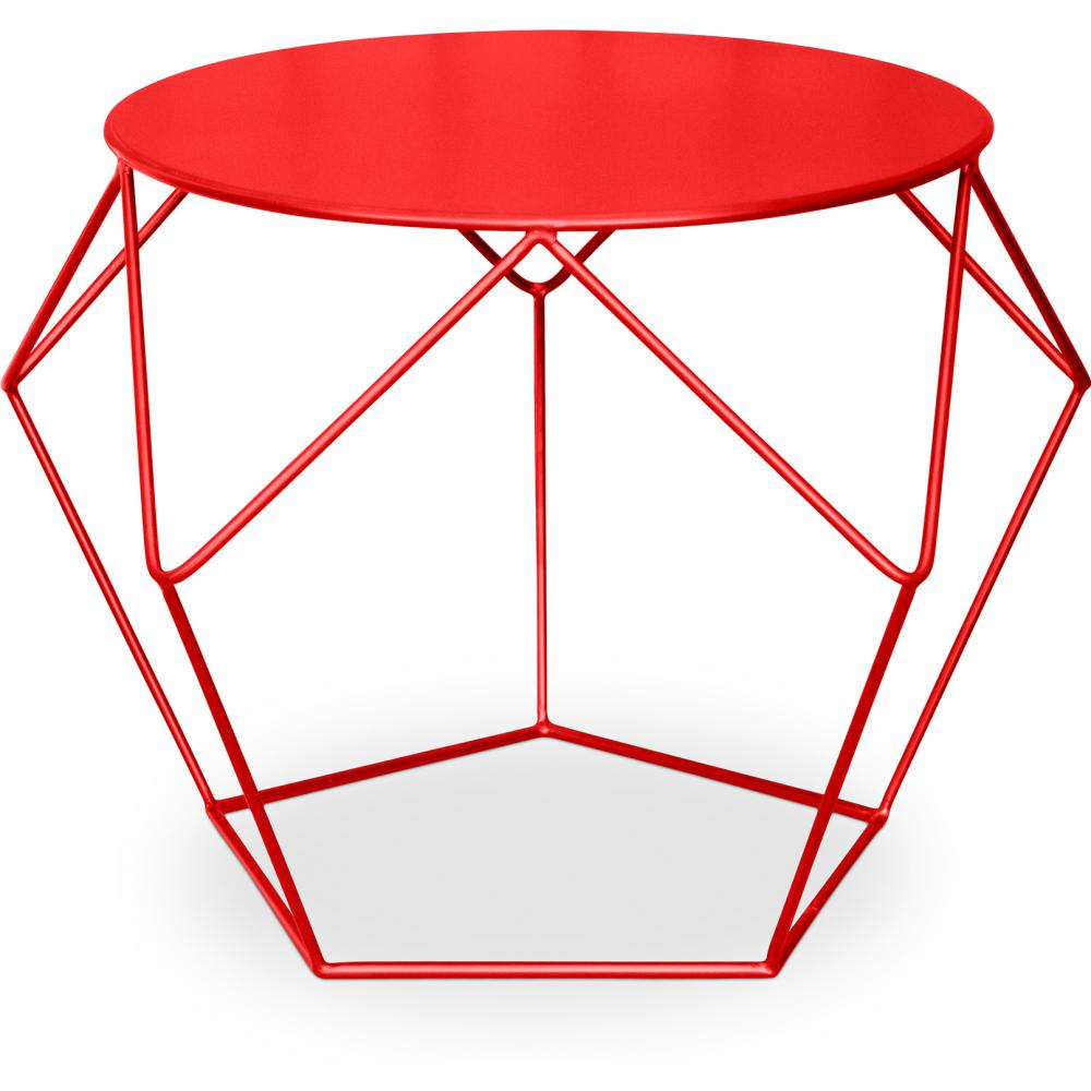 Diamond Side Table - Red