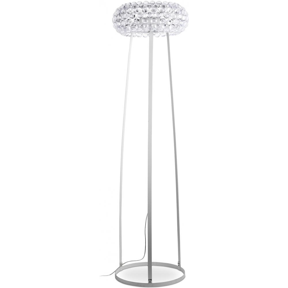  Buy Floor Lamp - Living Room Lamp with Crystal Buttons - Savoni Transparent 53532 - in the UK