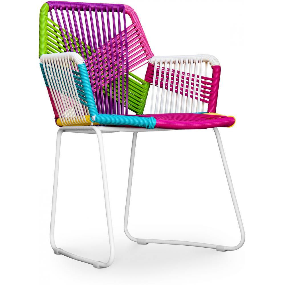  Buy Outdoor Chair with Armrests - Garden Chair - Multicoloured - Frony Multicolour 58537 - in the UK