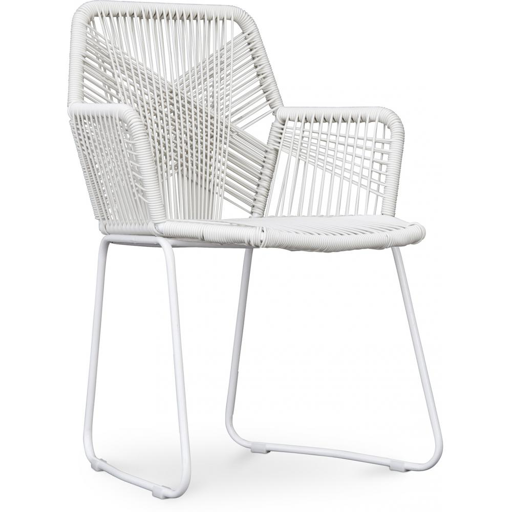  Buy Outdoor Chair with Armrests - Garden Chair - Multicoloured - Frony White 58537 - in the UK
