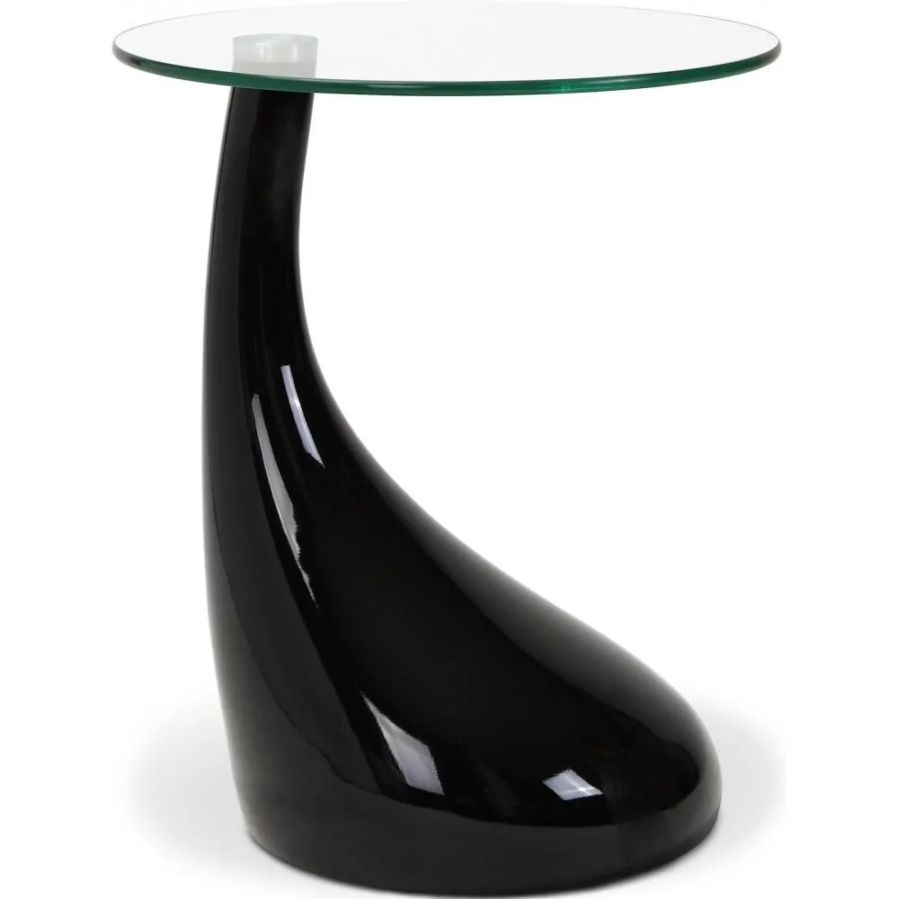 Designer Round Side Table - Glass - Lawa Bistro image 8