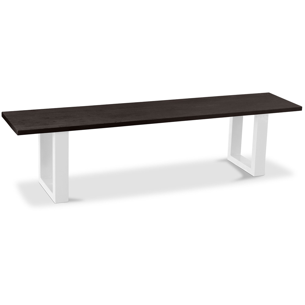 Buy  Industrial Design Bench - Wood and Metal - Bliss White 58438 - in the UK
