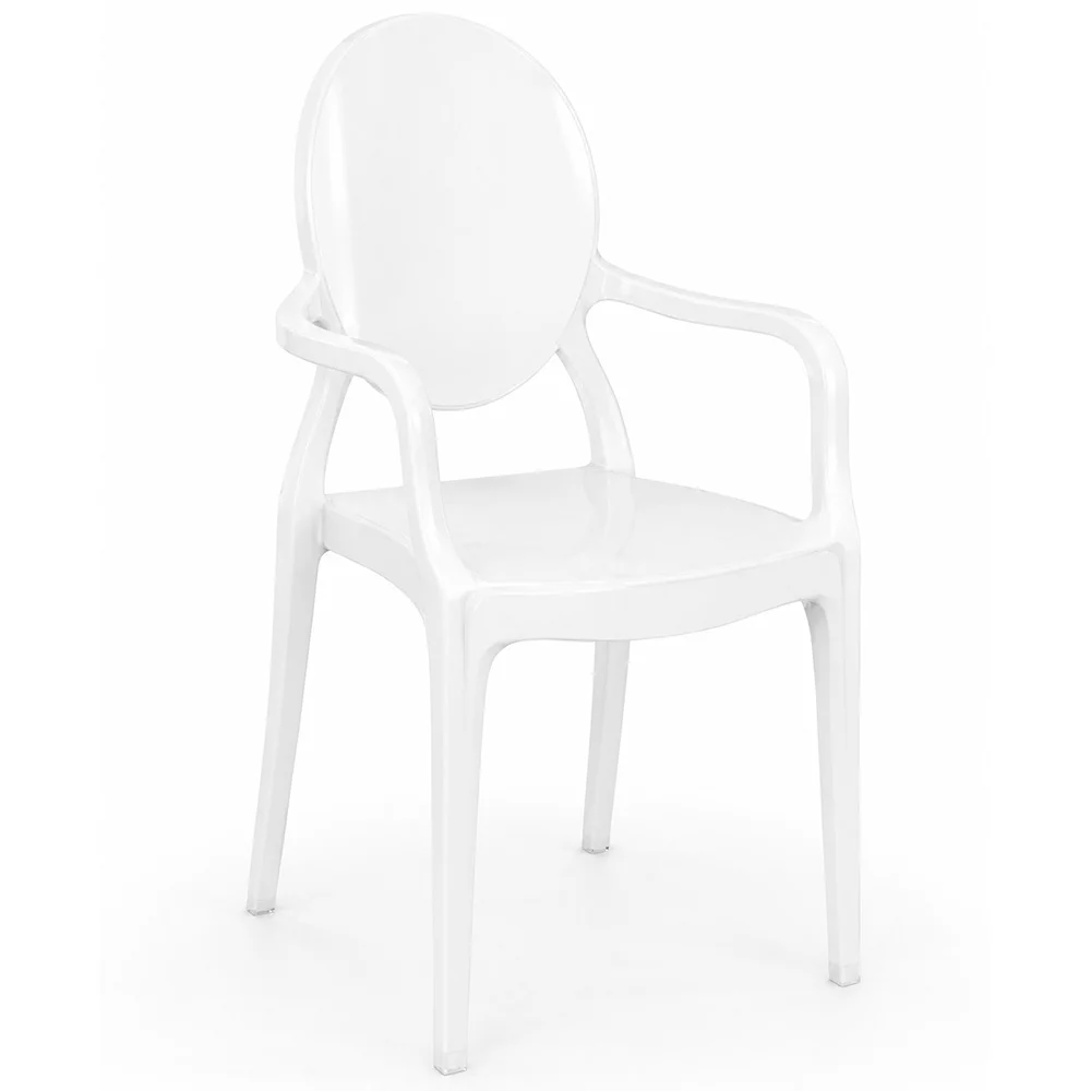 Transparent Dining Chair - Armrest Design - Louis XIV image 8