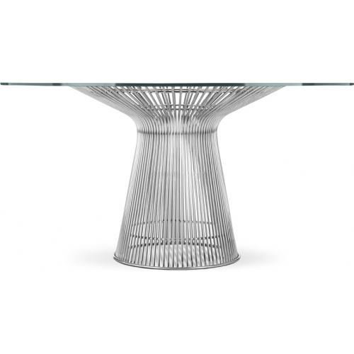  Buy Round Dining Table - Glass and Metal - Barrel Steel 16326 - in the UK
