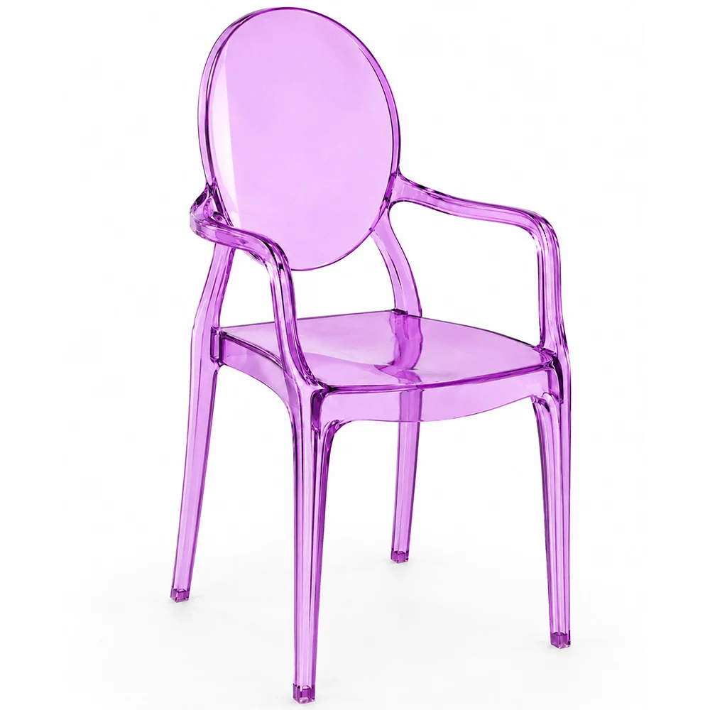 Transparent Dining Chair - Armrest Design - Louis XIV image 8