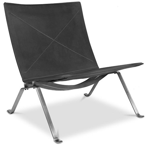 Buy Lounge Chair - Design Chair - Leather - Buyo Black 16827 - in the UK