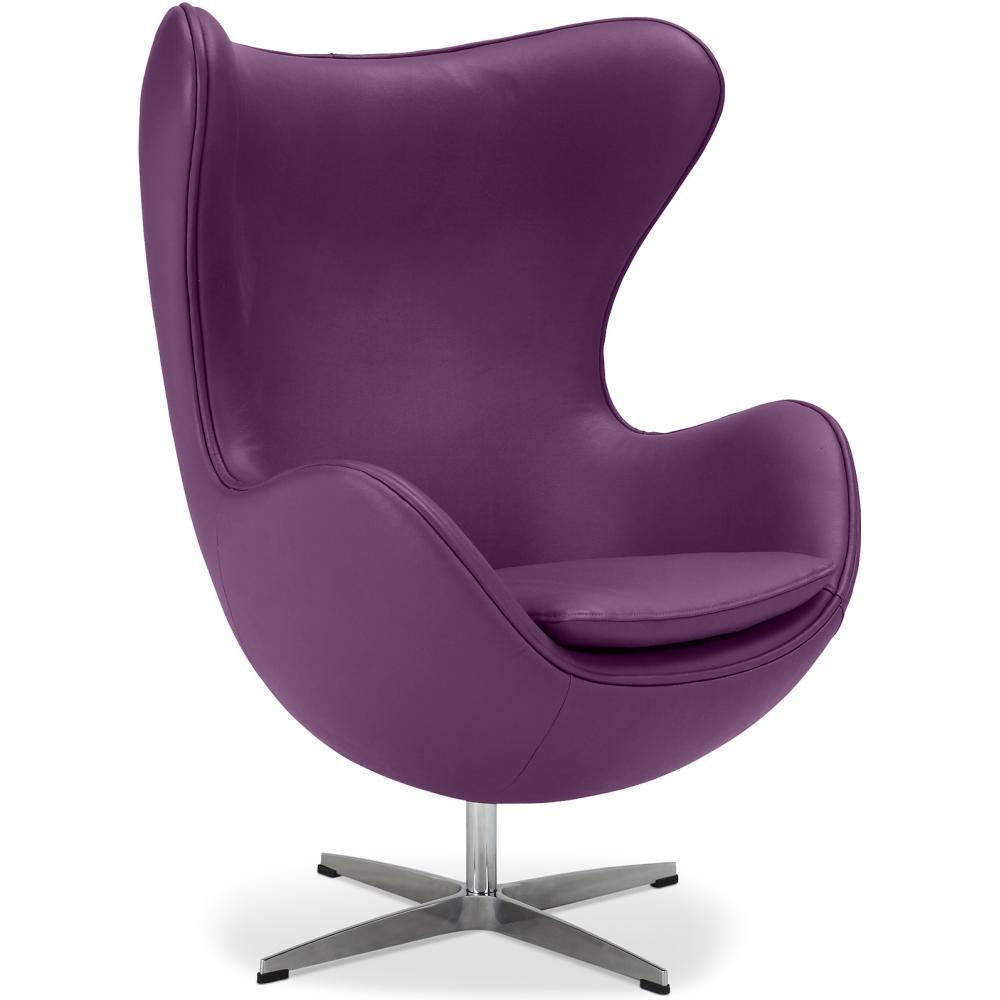  Buy Armchair with Armrests - Upholstered in Faux Leather - Egg Design - Brave Mauve 13413 - in the UK