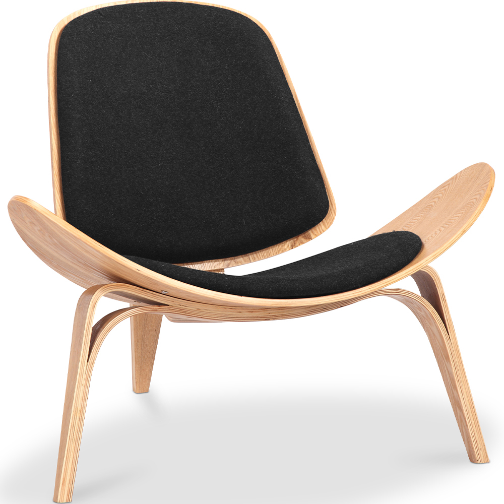  Buy Designer armchair - Scandinavian armchair - Fabric upholstery - Lucy Black 99916773 - in the UK