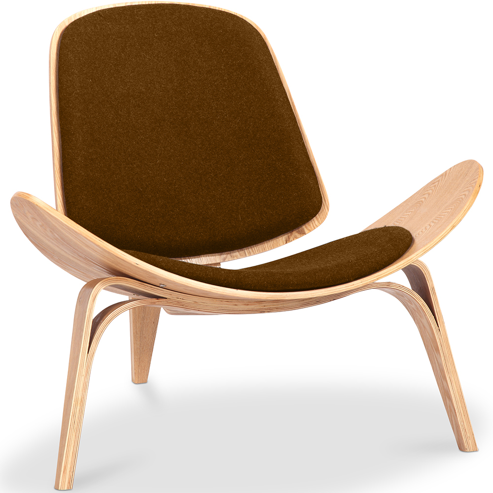  Buy Designer armchair - Scandinavian armchair - Fabric upholstery - Lucy Brown 99916773 - in the UK