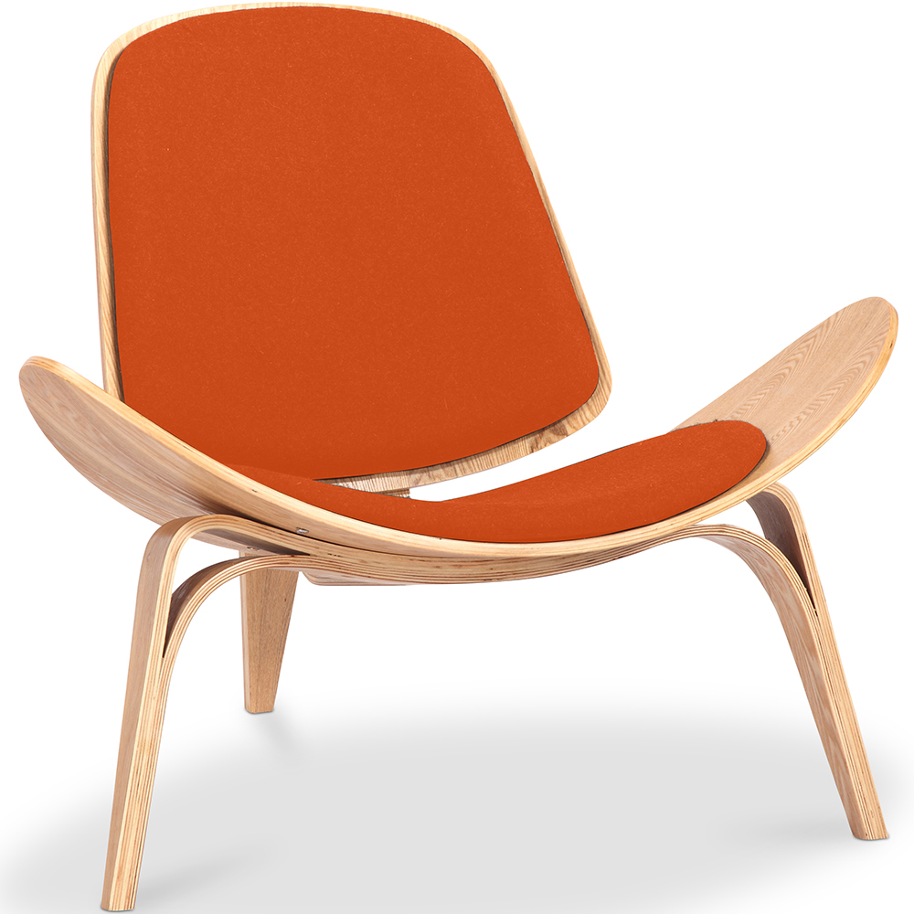  Buy Designer armchair - Scandinavian armchair - Fabric upholstery - Lucy Orange 99916773 - in the UK